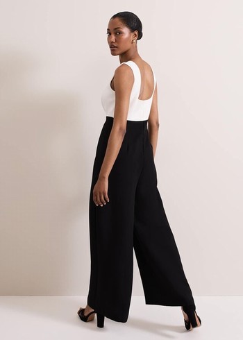 Phase Eight Maisy Jumpsuit Black/White Canada | CKQLDX-539